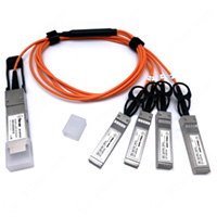 Arista Networks CAB-Q-S-AOC-3M Compatible 40G AOC QSFP+ to 4xSFP+ Active 3M (9.8ft) 850nm Active Optical Cables